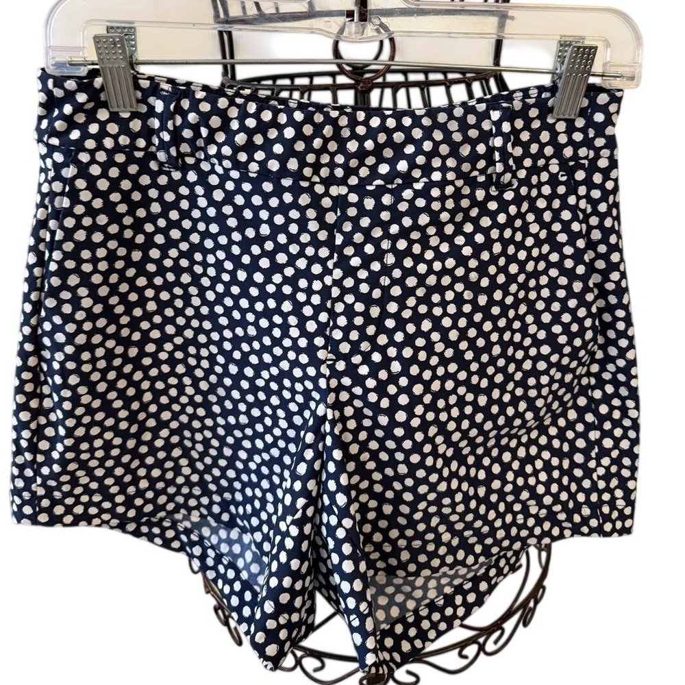 Spanx Swim Shorts coverup size small navy blue polka dot flattering sleek EUC